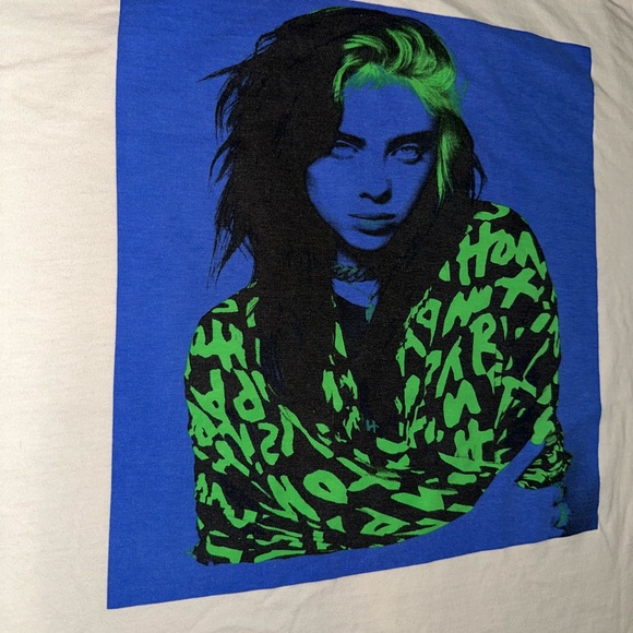 Billie Eilish H&M Divided t-shirt beige men’s small - Picture 3 of 4